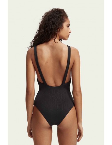 Bañador Botones Negro